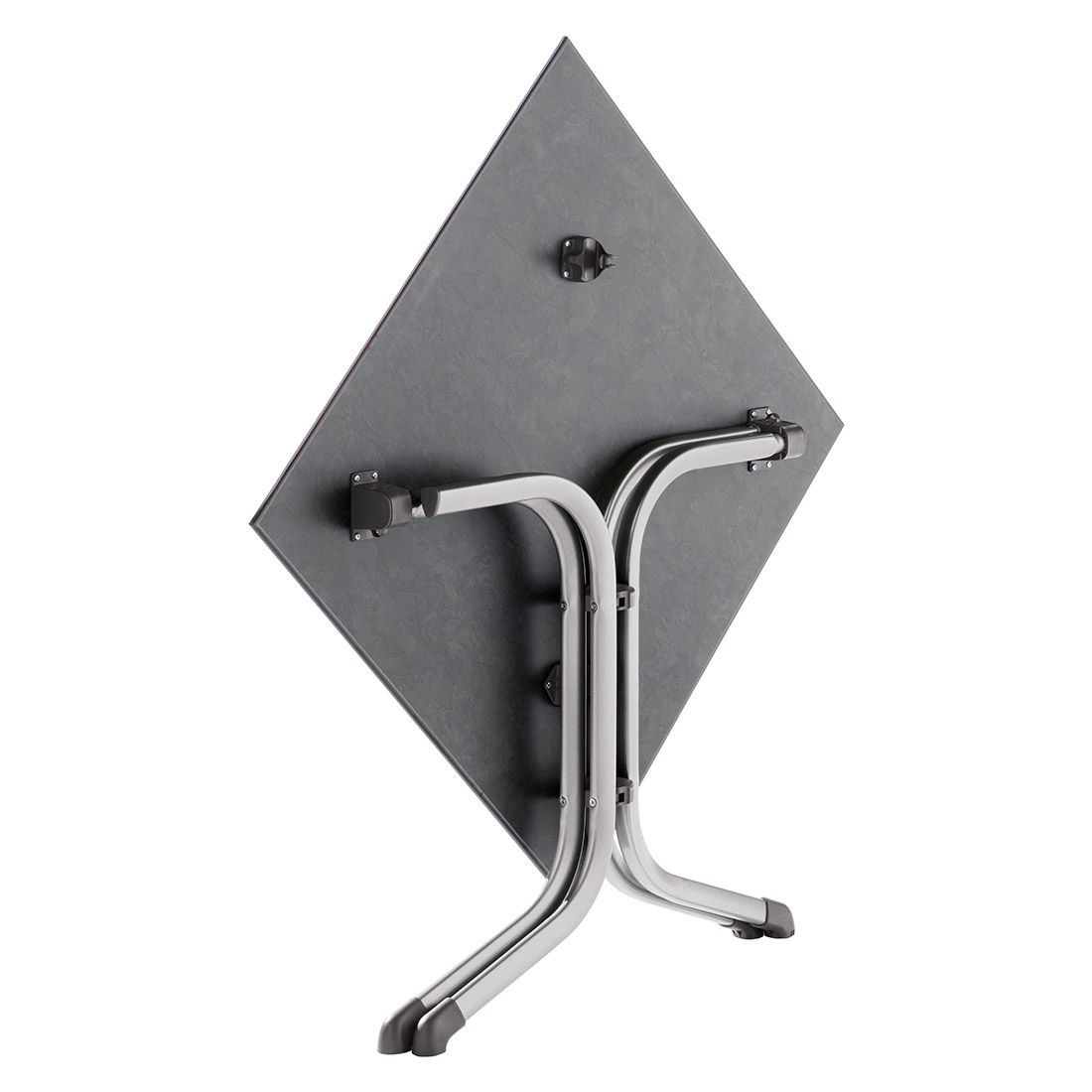 Klappbord ute Boulevard 80x80cm stål Polytec antrasitt sammenlagt