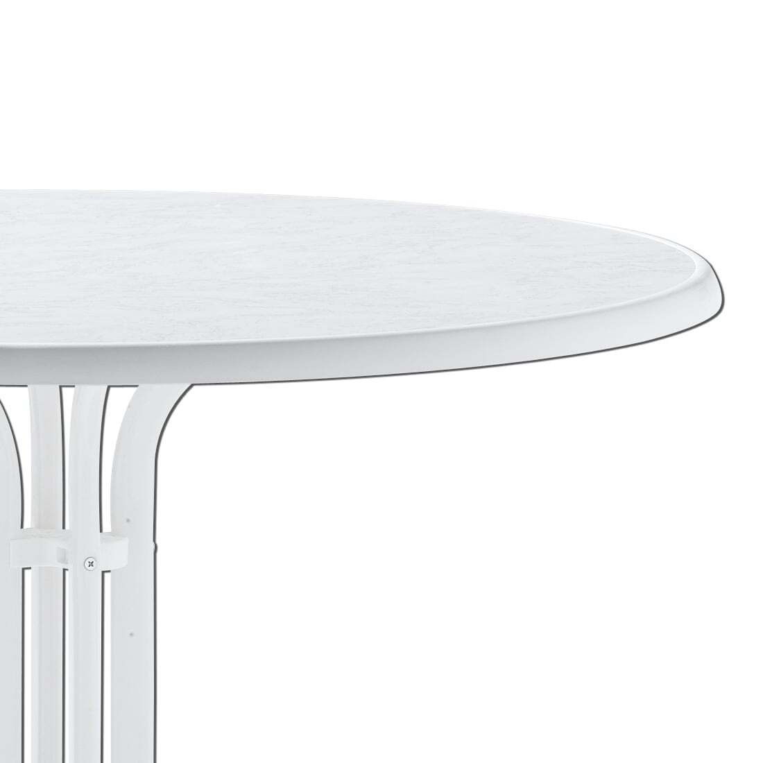 Klappbord ute Boulevard Ø86cm stål/HPL hvit - Sieger bakside