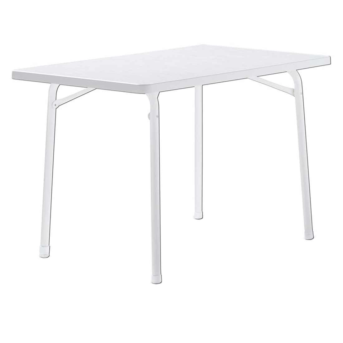 Klappbord ute Boulevard stål HPL 115x70 cm hvit front