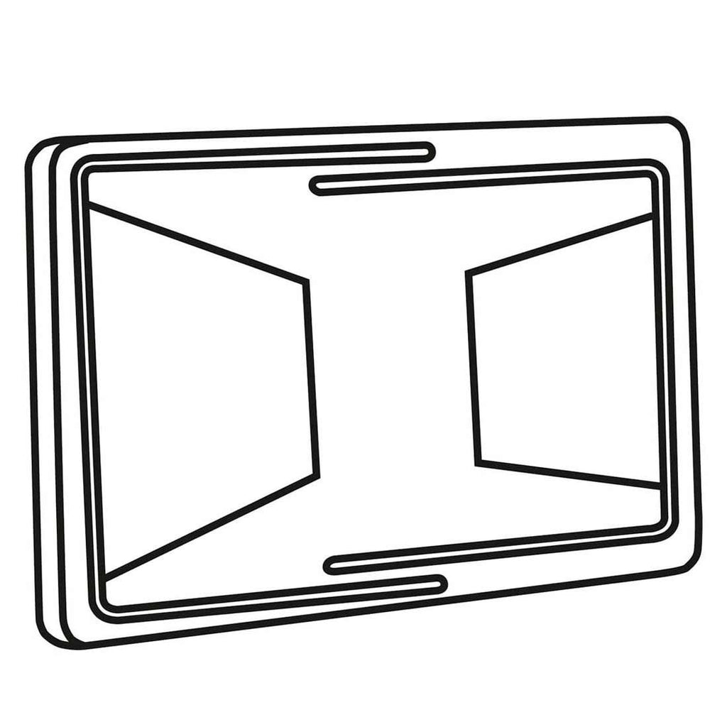 Klappbord ute Boulevard stål HPL 115x70 cm hvit montert på terrasse