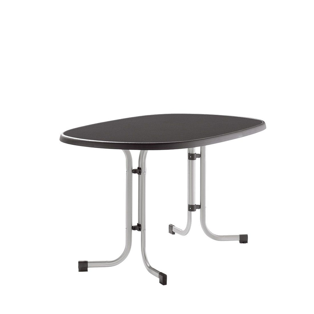 Klappbord ute Boulevard stål HPL 140x90 cm antrasitt forfra