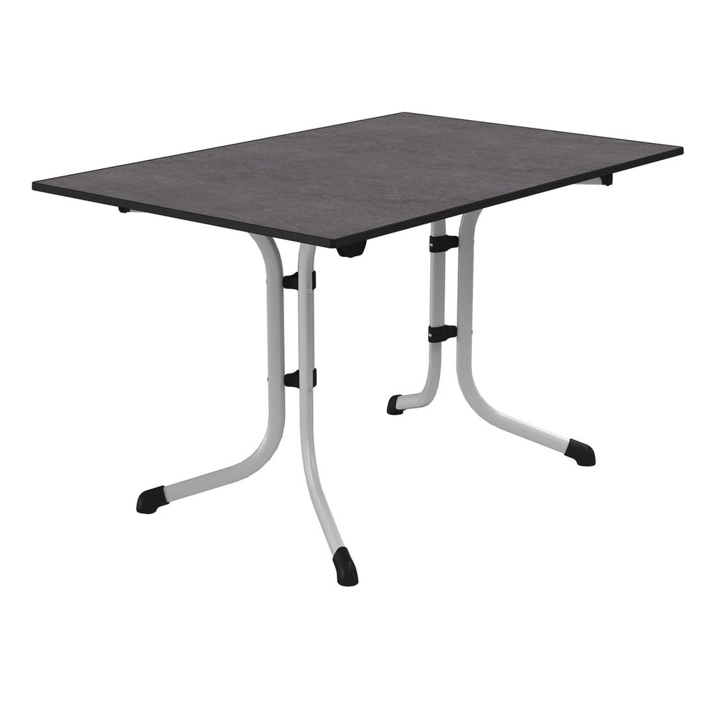 Klappbord ute Boulevard stål Vivodur 120x80 cm grafitt forside