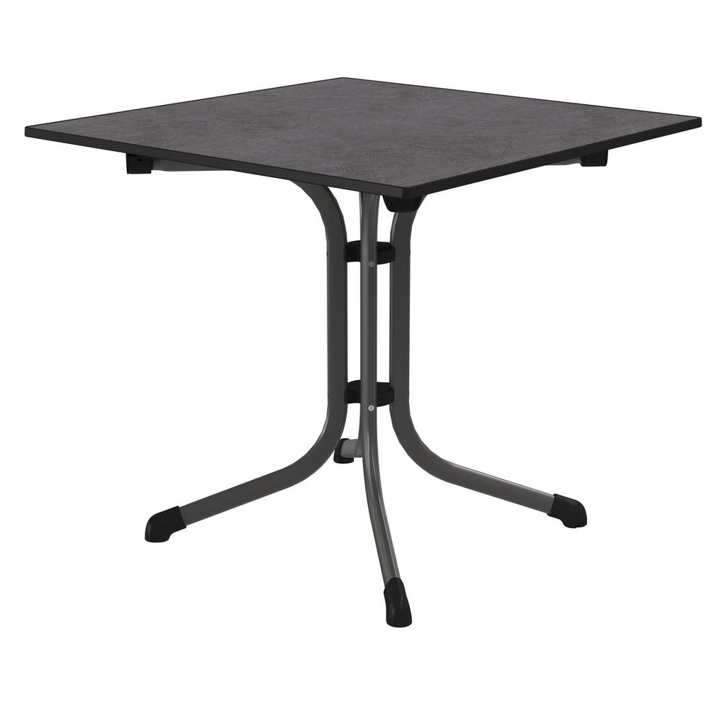 Klappbord ute Boulevard stål Vivodur 80x80 cm forfra