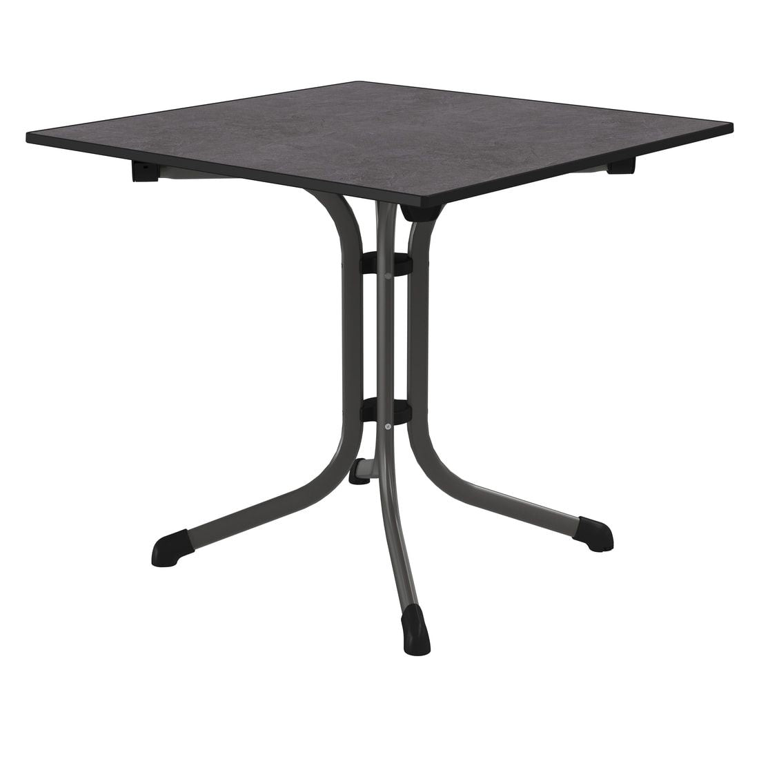 Klappbord ute Boulevard stål Vivodur 80x80 cm forfra