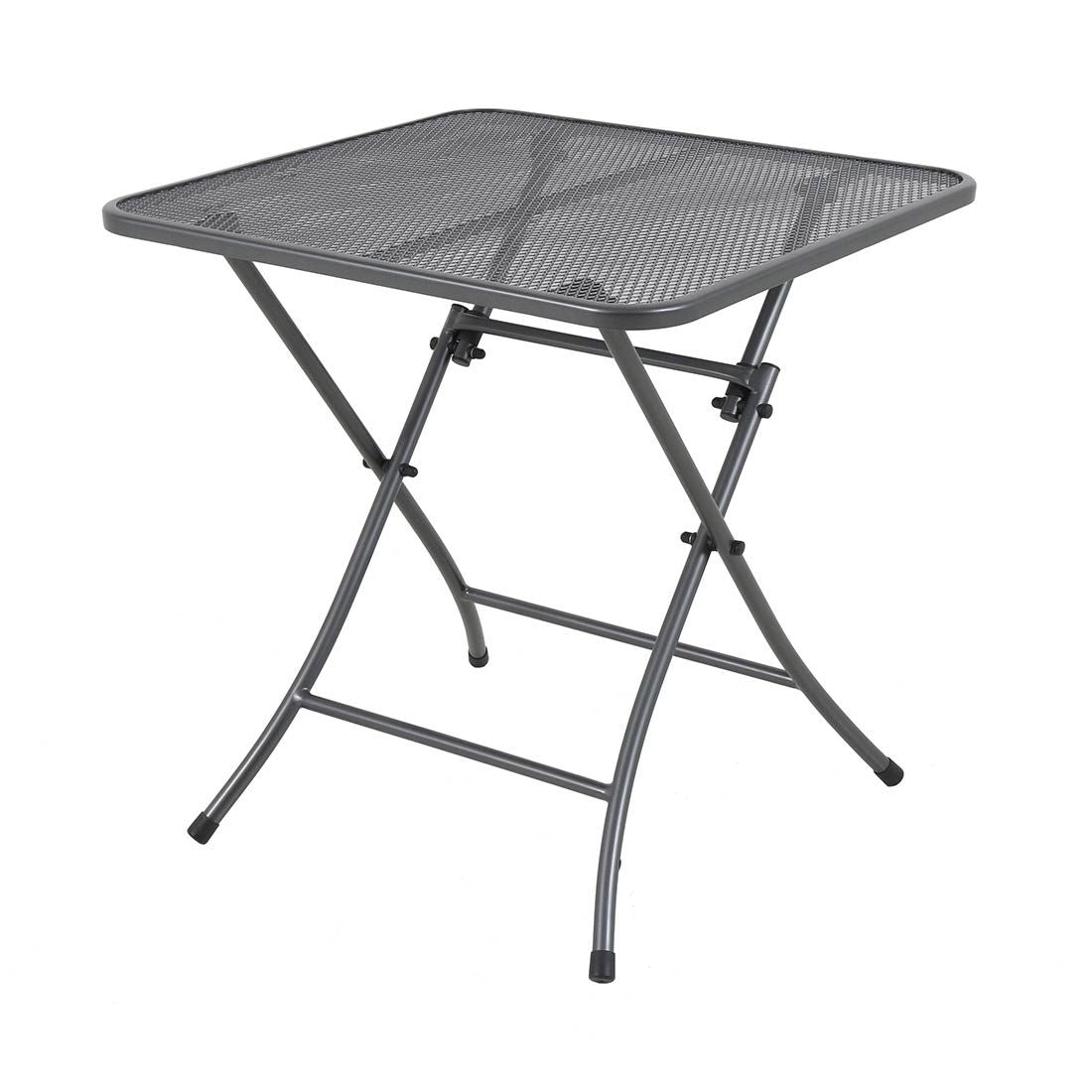 Klappbord ute Café Latte 70x70 cm stål fra MWH sett forfra