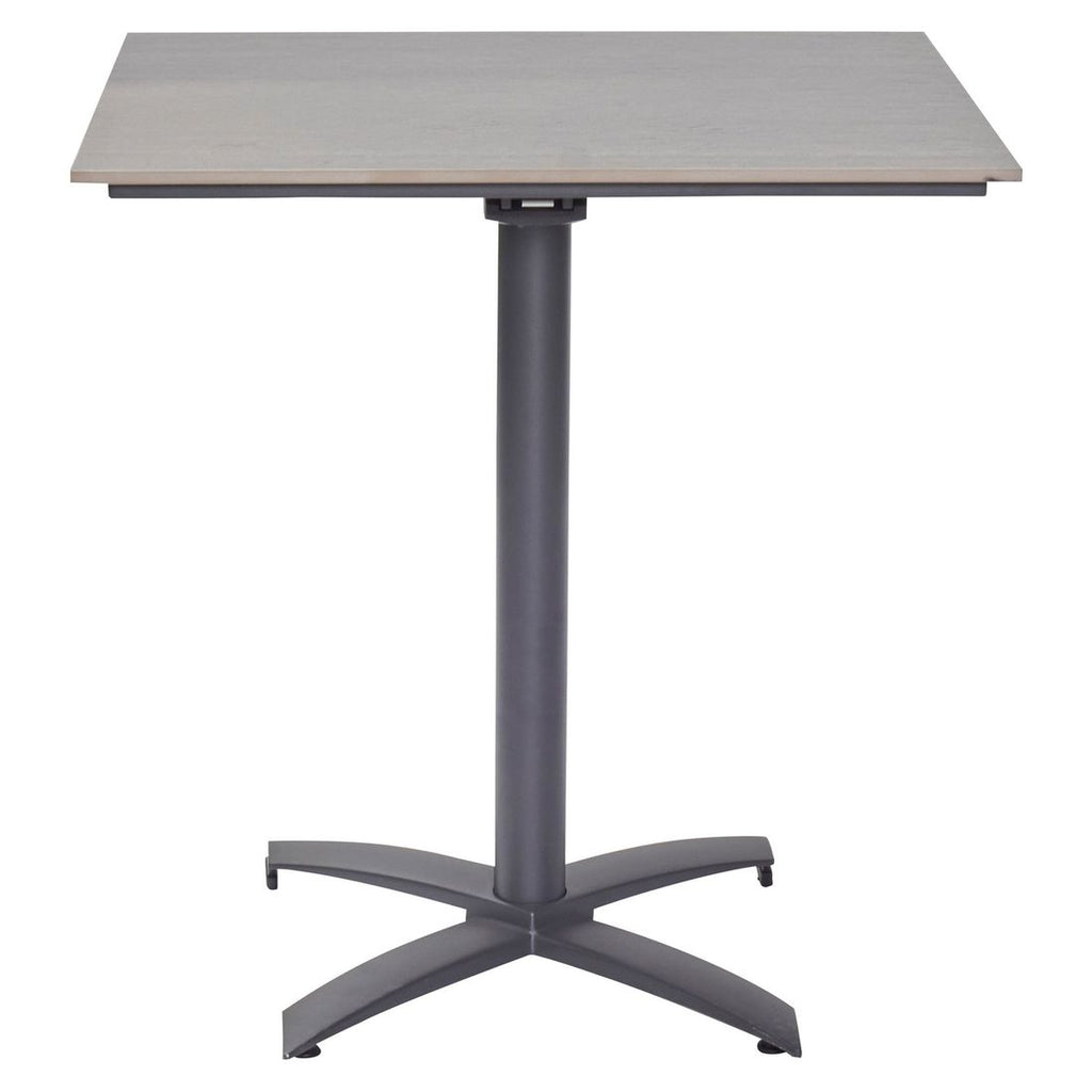 Klappbord ute Diwo aluminium/sinterstein 70x70 cm forfra