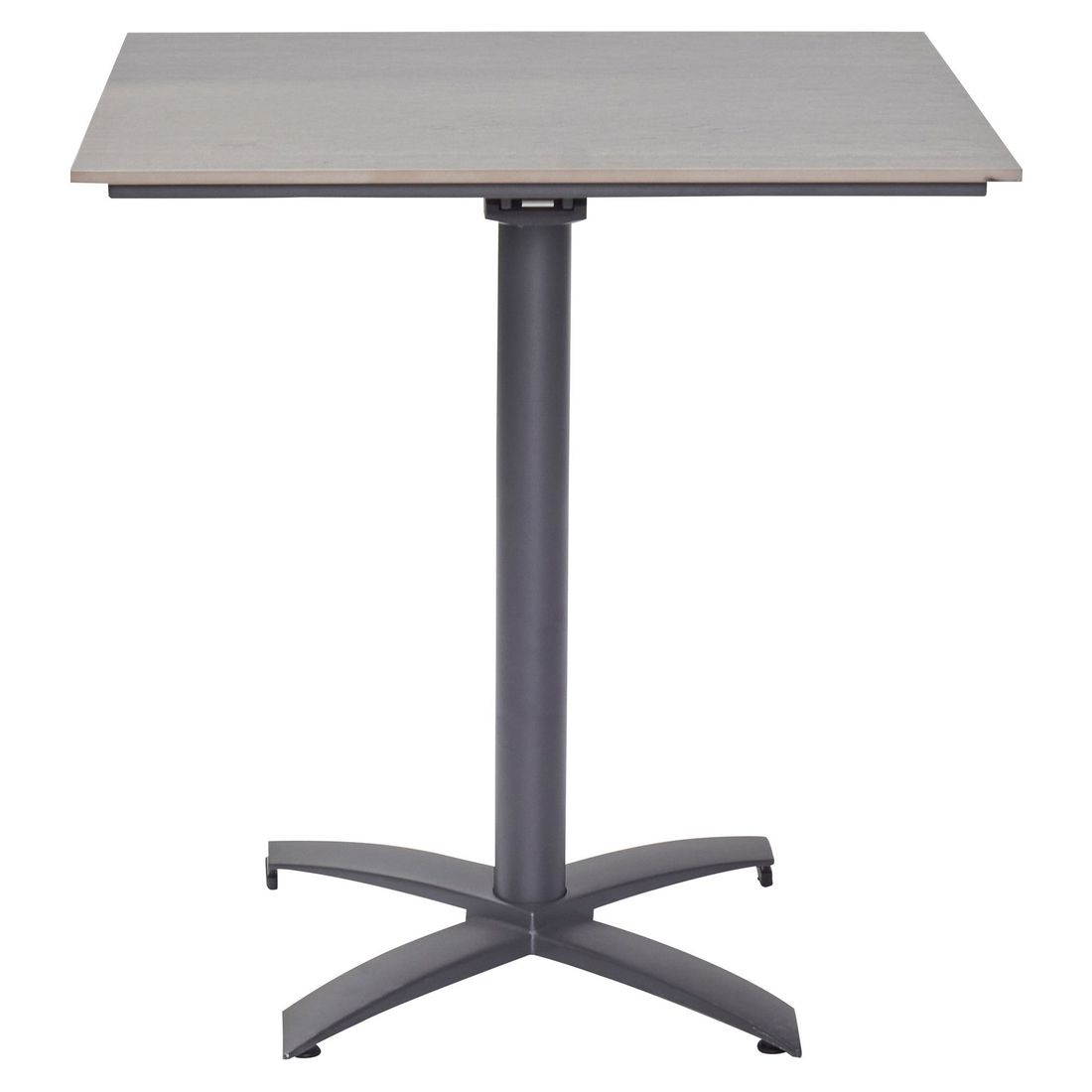 Klappbord ute Diwo aluminium/sinterstein 70x70 cm forfra