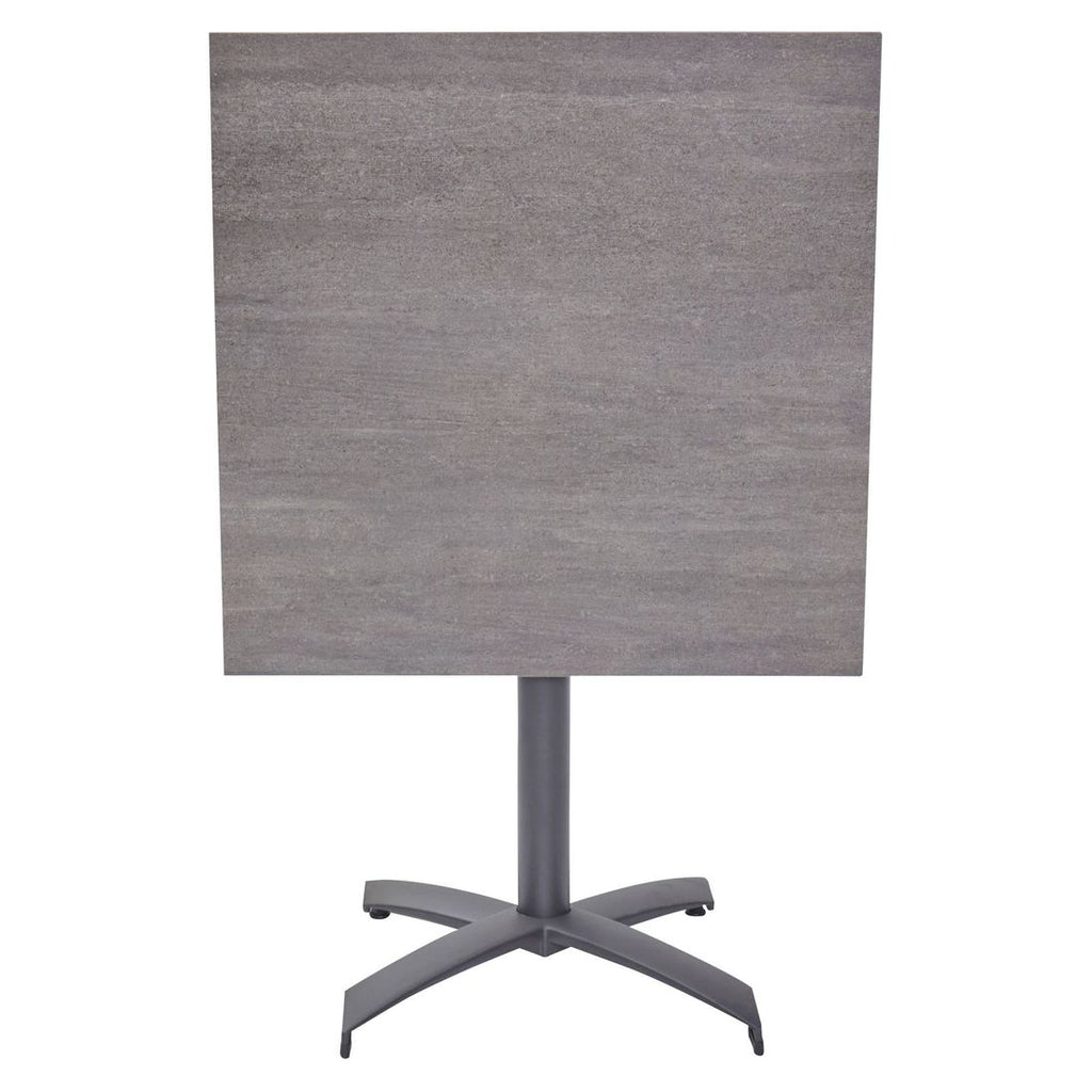 Klappbord ute Diwo aluminium/sinterstein 70x70 cm sammenklappet