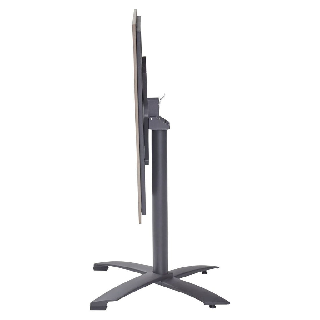 Klappbord ute Diwo aluminium/sinterstein 70x70 cm montert på terrasse