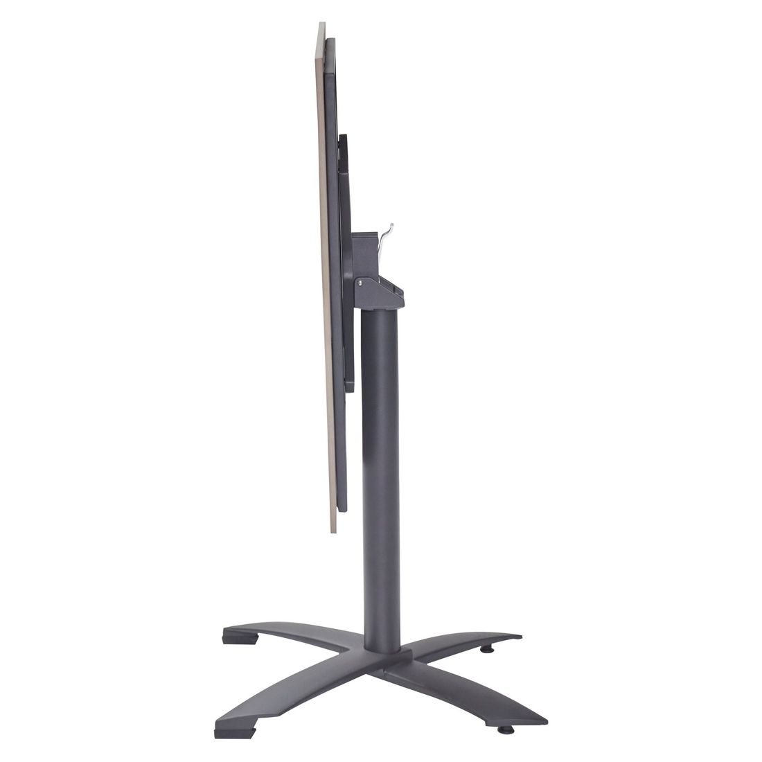 Klappbord ute Diwo aluminium/sinterstein 70x70 cm montert på terrasse