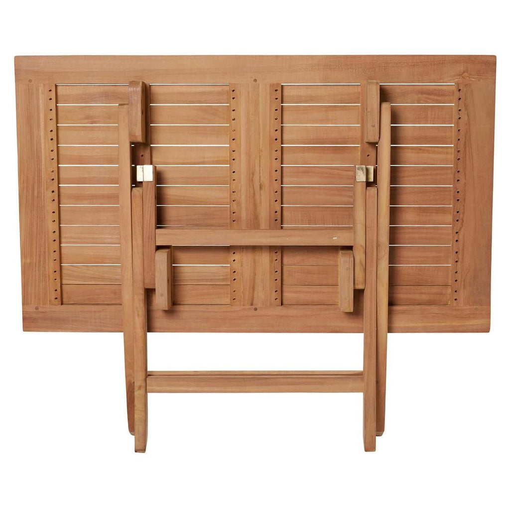Klappbord ute Kampen 120x70 cm teak - LC Garden sammenfoldet