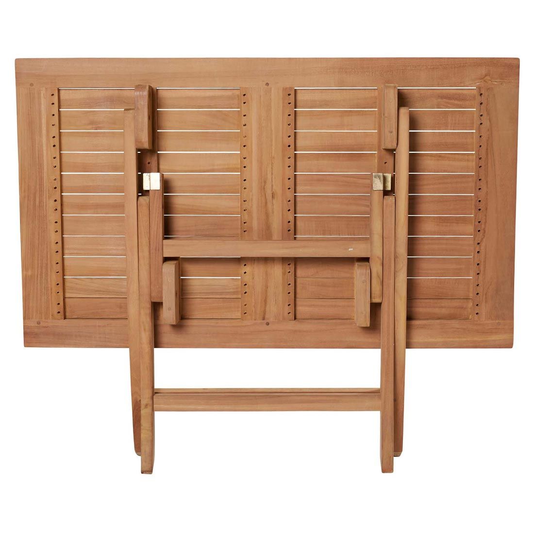 Klappbord ute Kampen 120x70 cm teak - LC Garden sammenfoldet