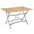 Klappbord ute Lindau 120x80cm jern/akasie front