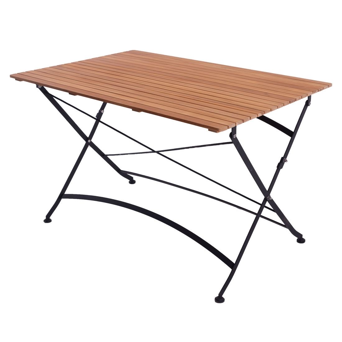 Klappbord ute Lindau 120x80cm stål/teak foran