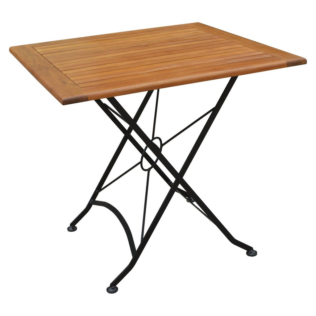 Klappbord ute Lindau 80x80 cm akasie/jern Acamp foran