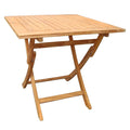 Klappbord ute Poker teak 80x80 cm - Zebra forfra