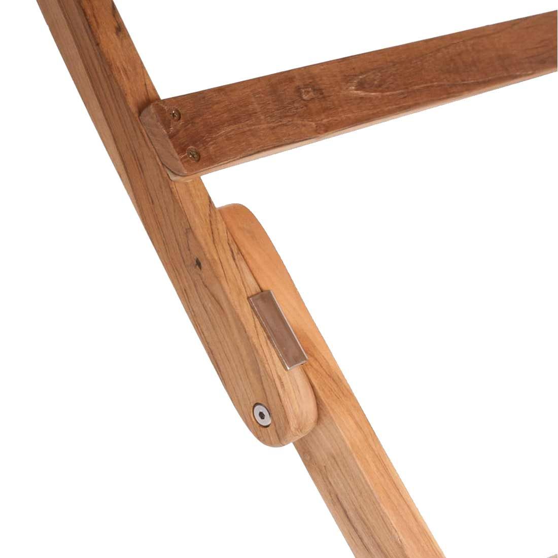 Detalj av Klappbord ute Poker teak 80x80 cm - Zebra i teak