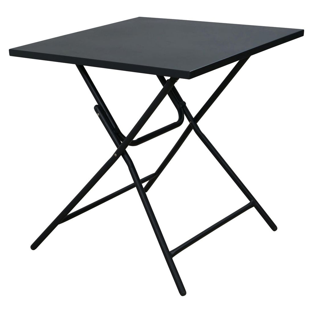 Klappbord ute Rio stål 70x70 cm antrasitt forfra
