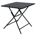 Klappbord ute Rio stål 70x70 cm antrasitt forfra