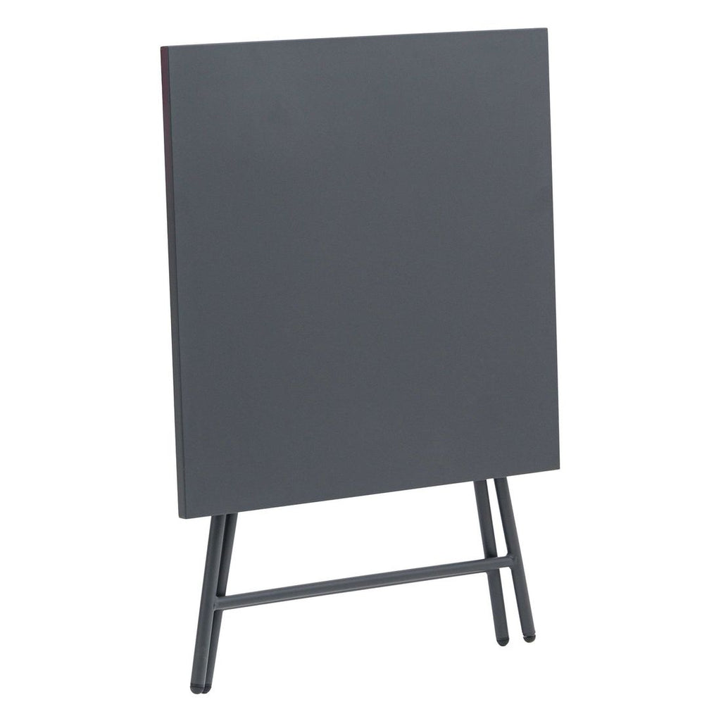 Detaljbilde av klappbord ute Rio stål 70x70 cm antrasitt
