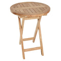 Klappbord ute Riva Ø70 cm teak - LC Garden sett forfra