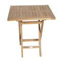 Klappbord ute Riva 80x80 cm teak fra LC Garden sett forfra