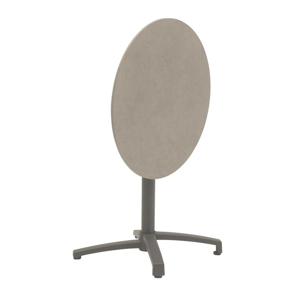 Detaljbilde av bordplate på Klappbord ute Salvador Ø70 cm aluminium/keramikk