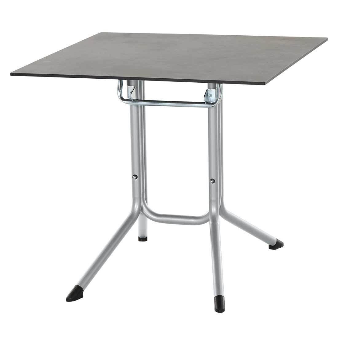 Klappbord ute Sola 80x80 cm stål HPL forfra
