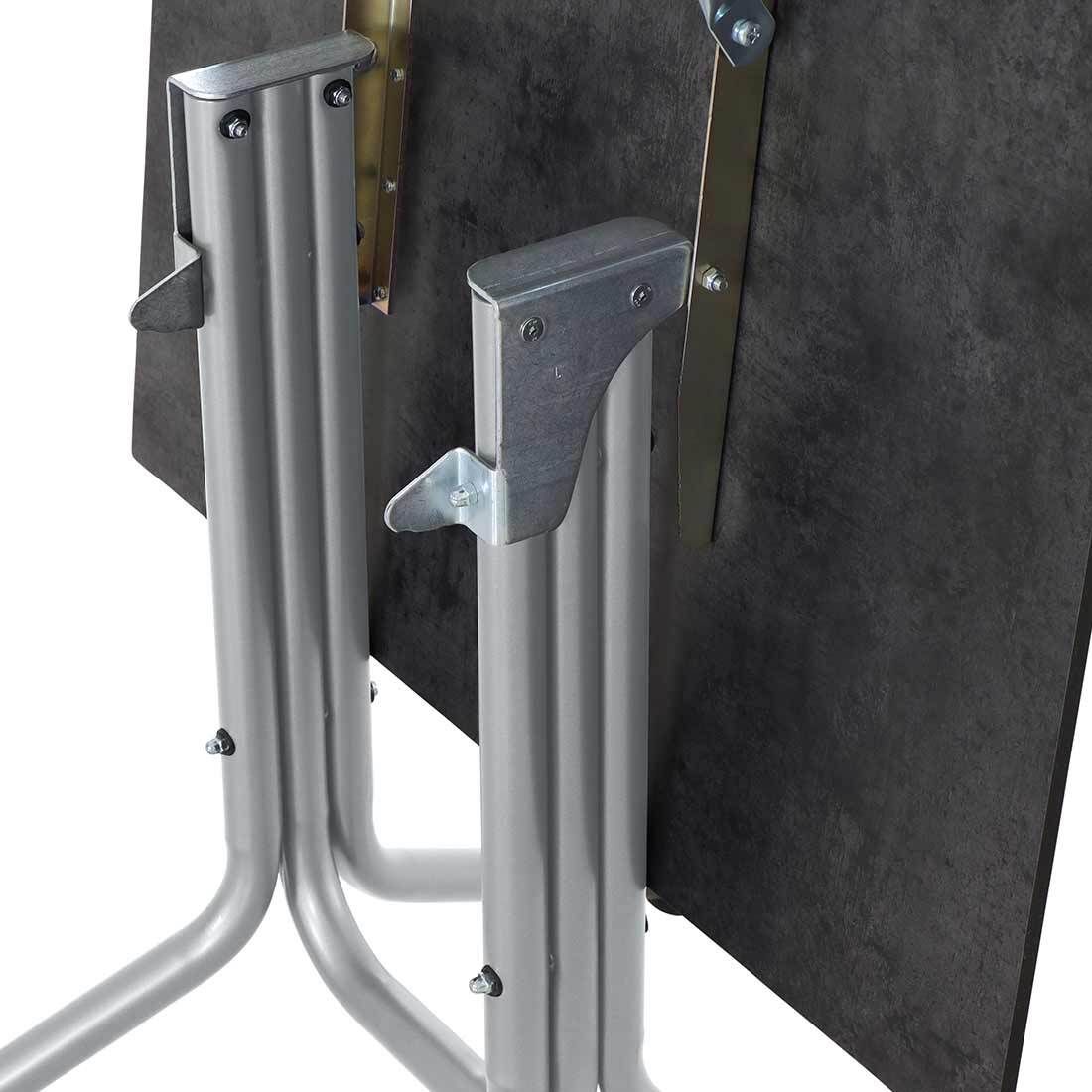Klappbord ute Sola 80x80 cm stål HPL sideprofil