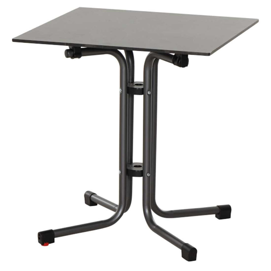 Klappbord ute Sola stål/HPL 65x65 cm antrasitt forfra