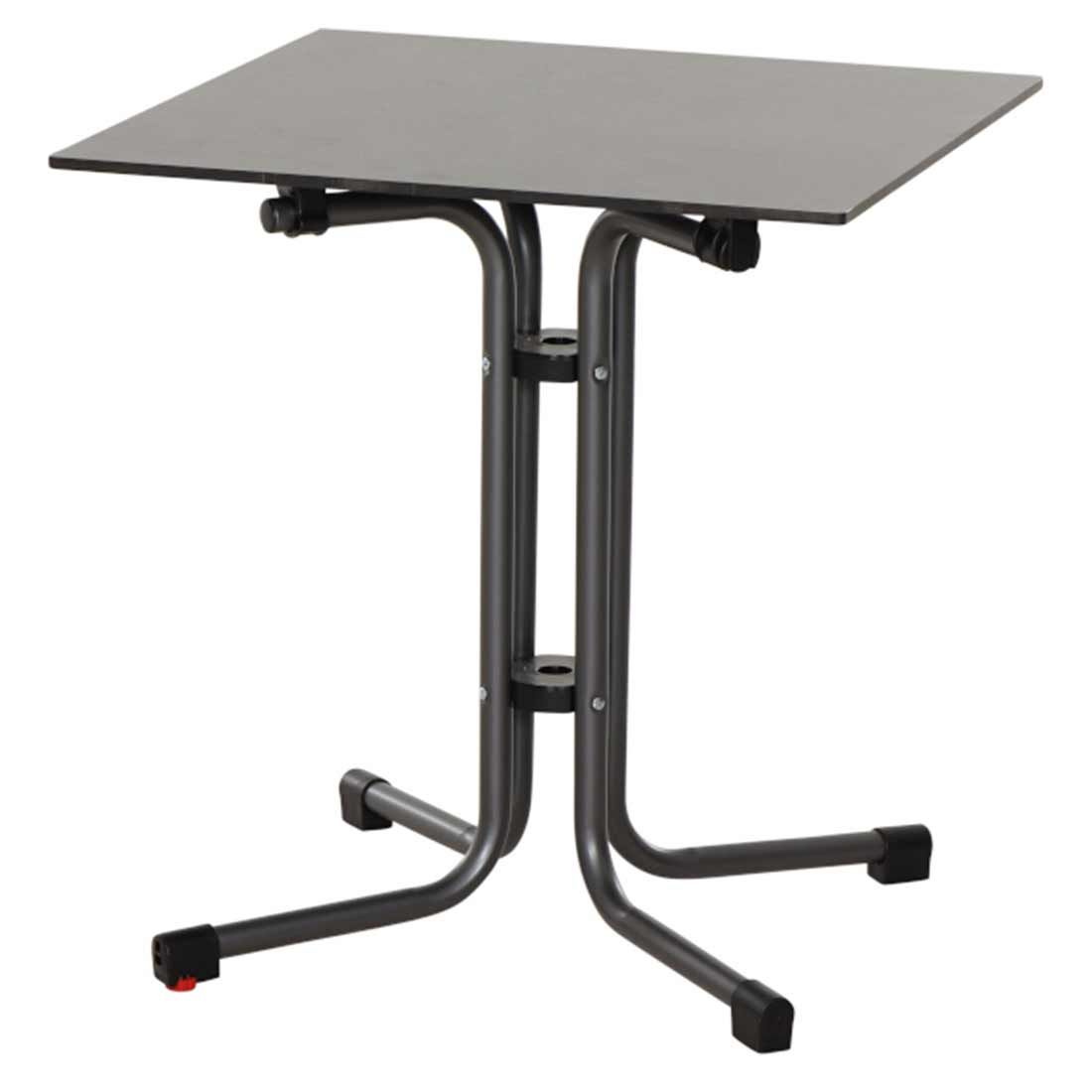 Klappbord ute Sola stål/HPL 65x65 cm antrasitt forfra