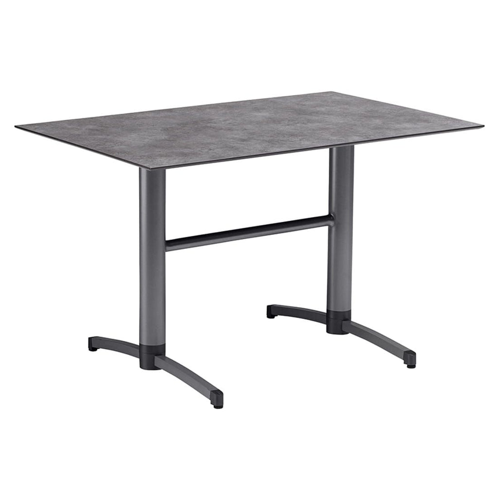 Klappbord ute Tube 120x80 cm aluminium HPL antrasitt bakside