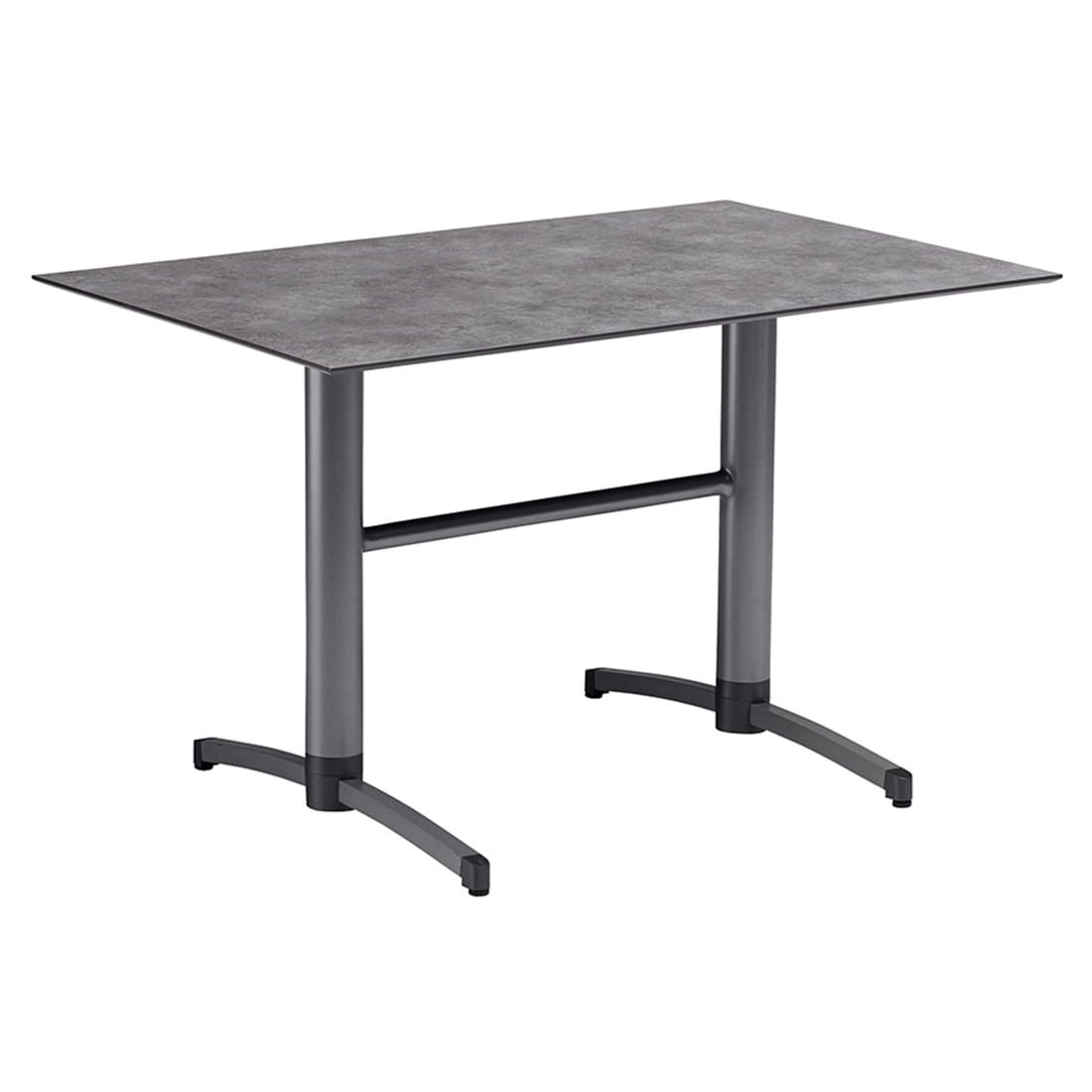 Klappbord ute Tube 120x80 cm aluminium HPL antrasitt bakside
