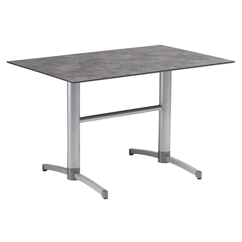 Klappbord ute Tube 120x80cm aluminium HPL antrasitt bakside