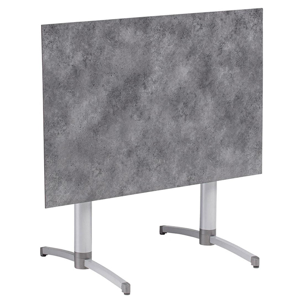 Klappbord ute Tube 120x80cm aluminium HPL antrasitt detalj