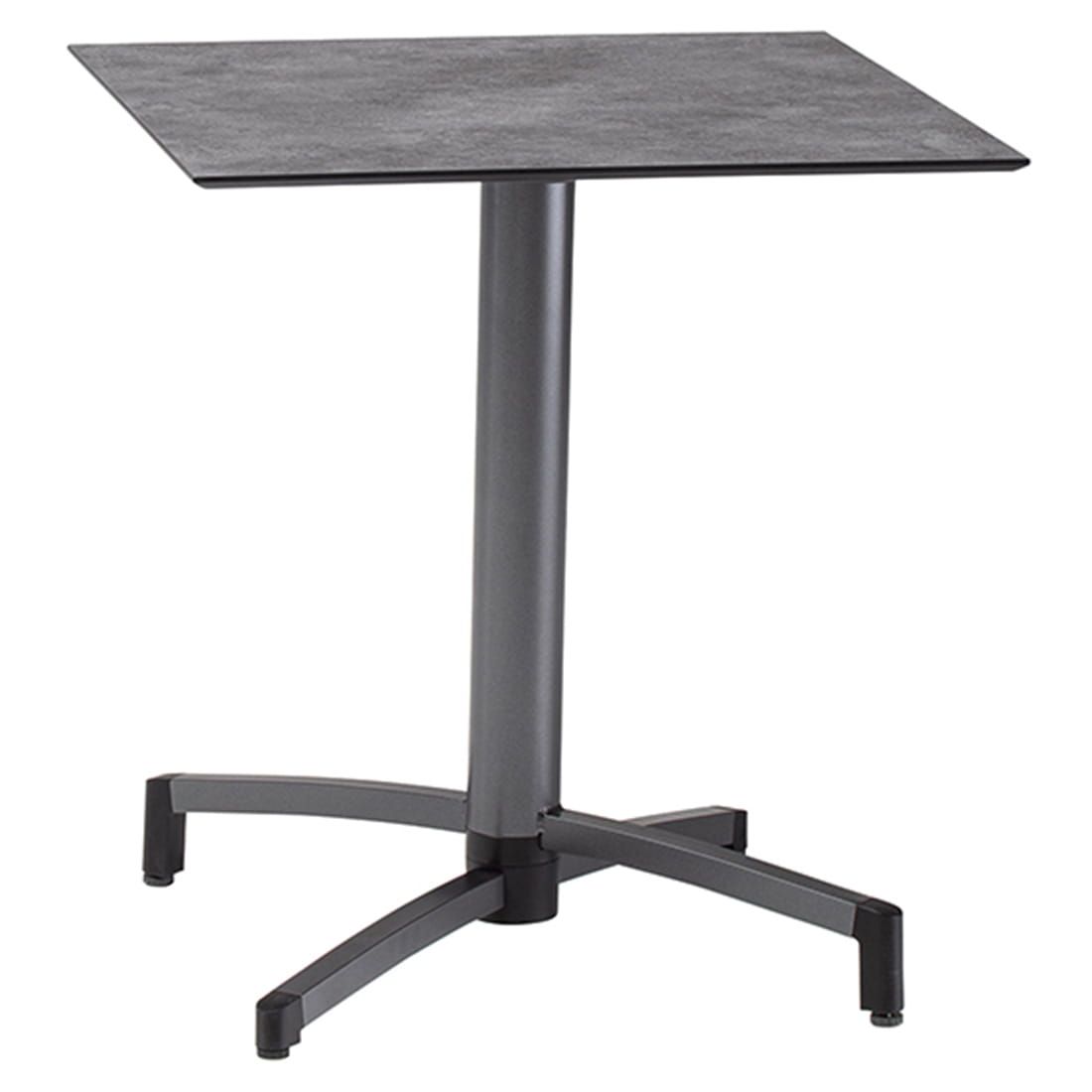 Klappbord ute Tube 70x70 cm aluminium HPL Kettler bakside