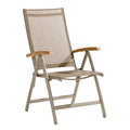 Klappstol ute Cadiz aluminium/textilen champagne/natur fra Sieger foran