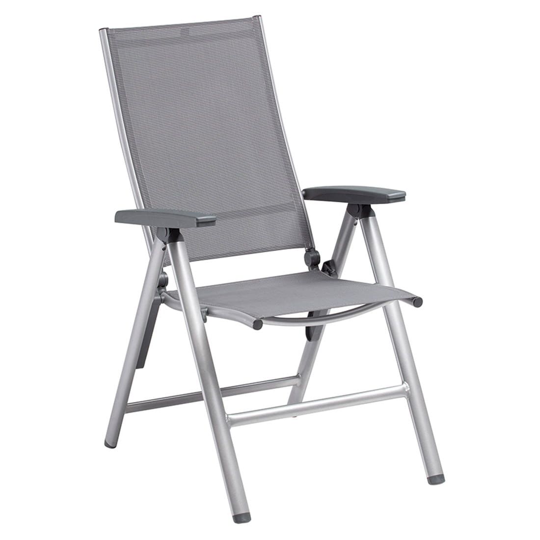 Klappstol ute Cirrus Silver Line aluminium/textilen - Kettler bakside