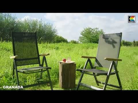 Klappstol ute Granada aluminium/textilen antrasitt - forfra
