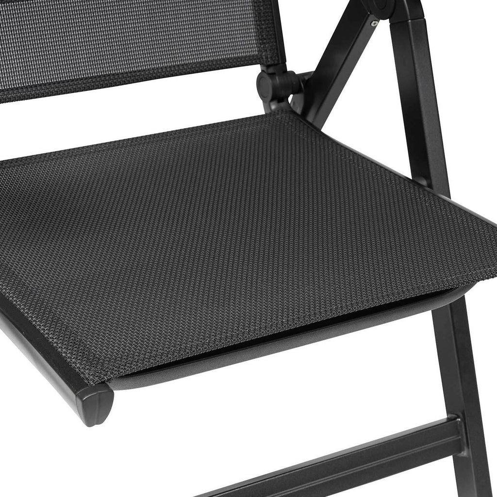 Klappstol ute Granada aluminium/textilen antrasitt - vinkelbilde