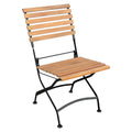 Klappstol ute Lindau stål/akasie 46x59 cm front