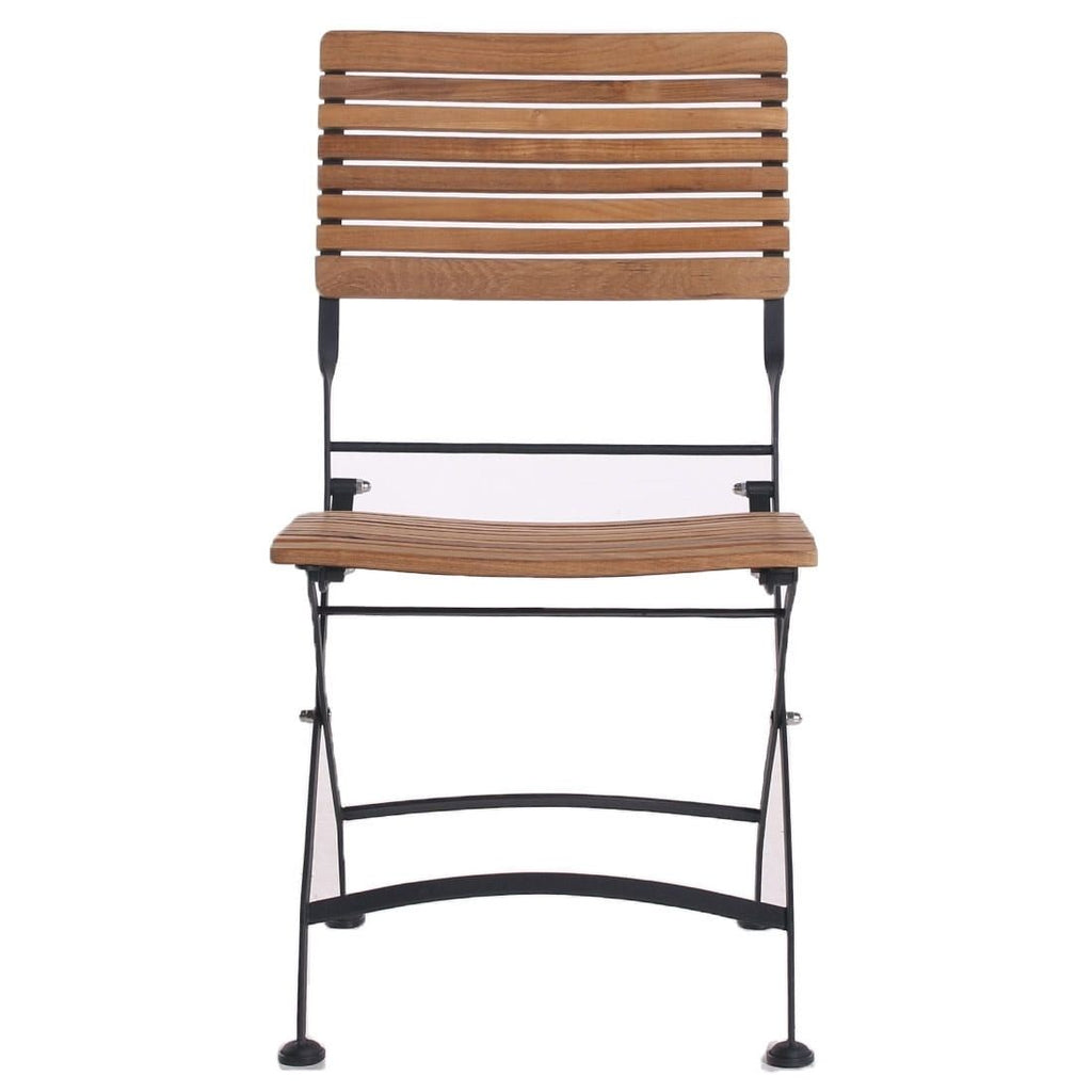 Klappstol ute Lindau stål/teak 46x53,5 cm - OUTLIV bakside