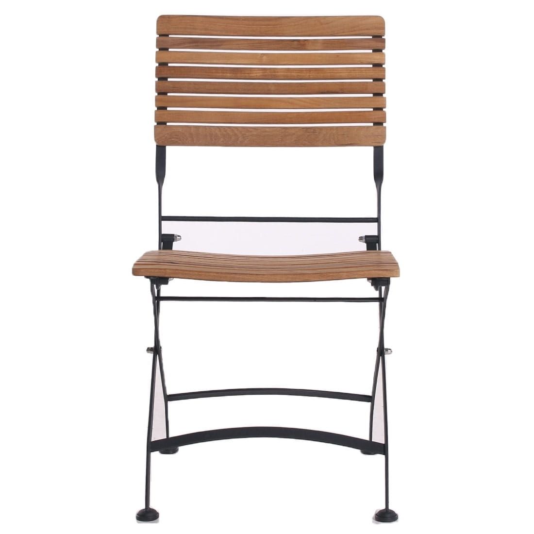 Klappstol ute Lindau stål/teak 46x53,5 cm - OUTLIV bakside