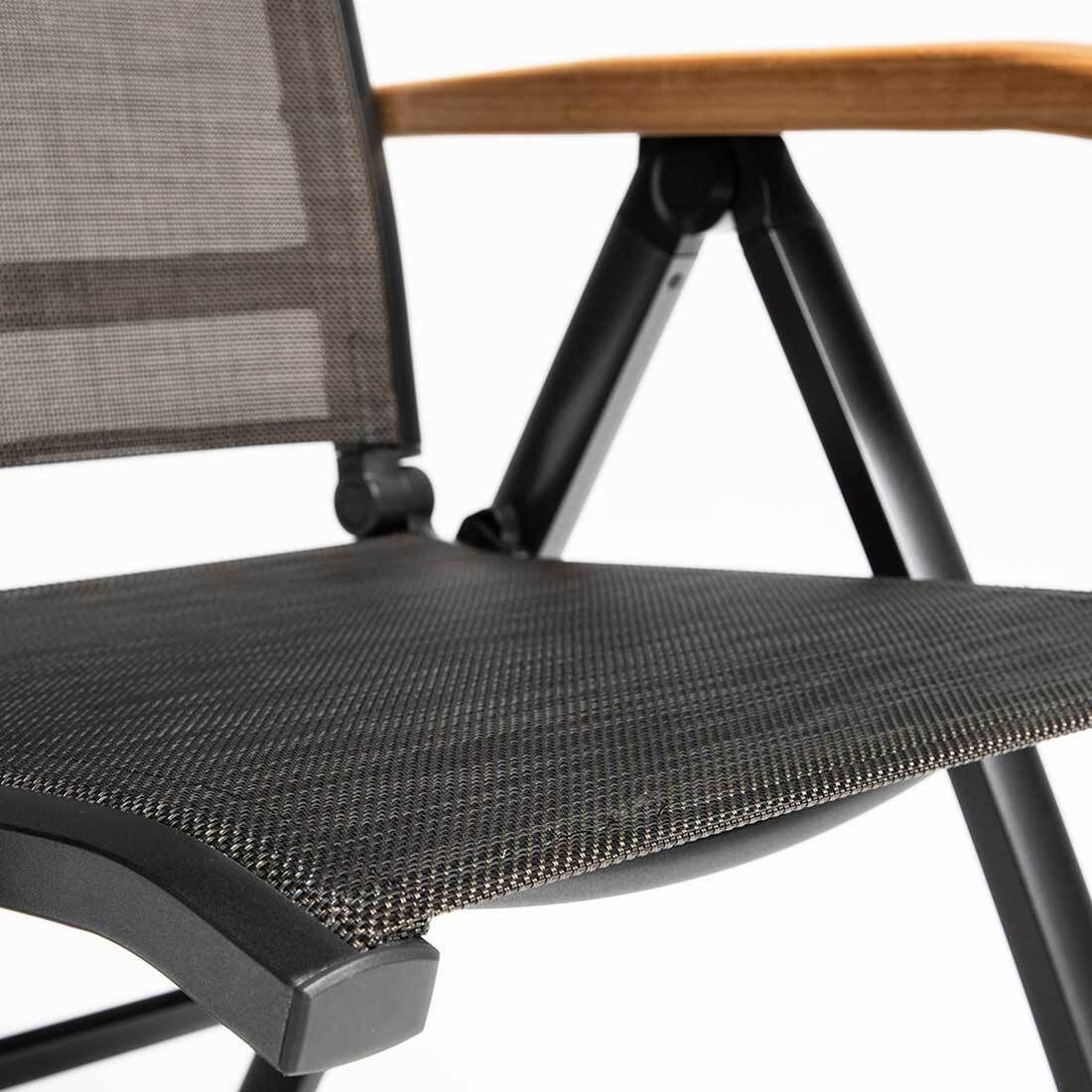 Klappstol ute Memphis aluminium/textilen antrasitt - Kettler detalj av ben