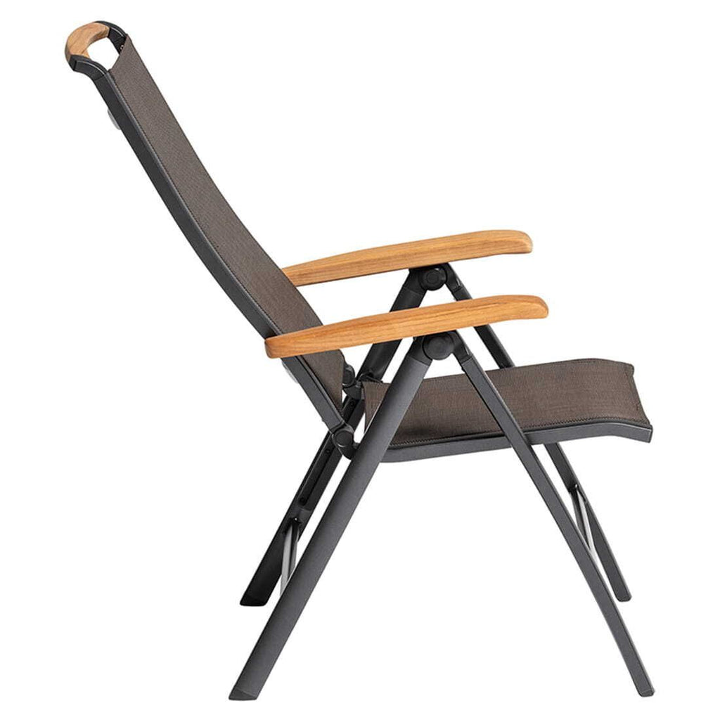 Klappstol ute Memphis aluminium/textilen antrasitt - Kettler sideprofil