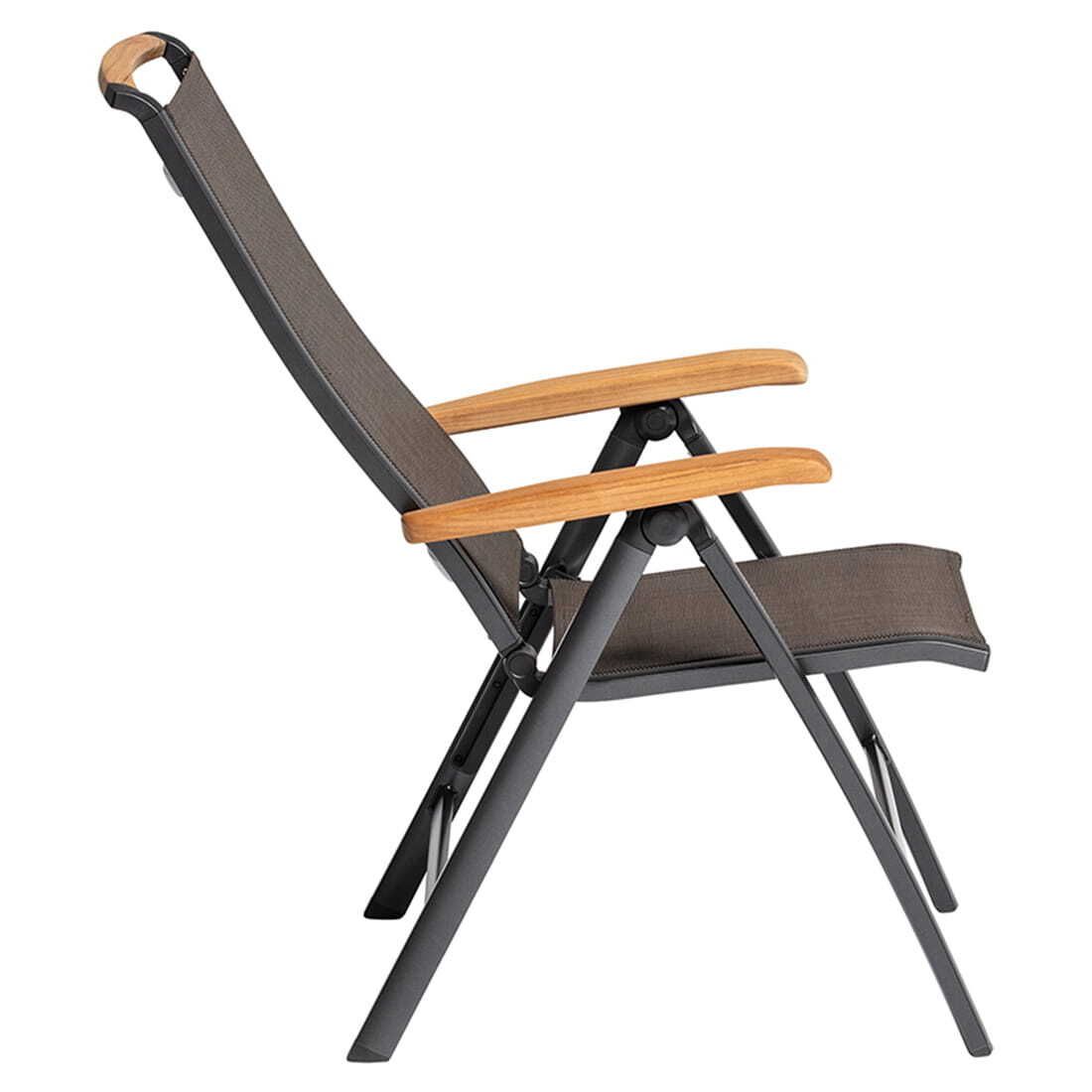 Klappstol ute Memphis aluminium/textilen antrasitt - Kettler sideprofil