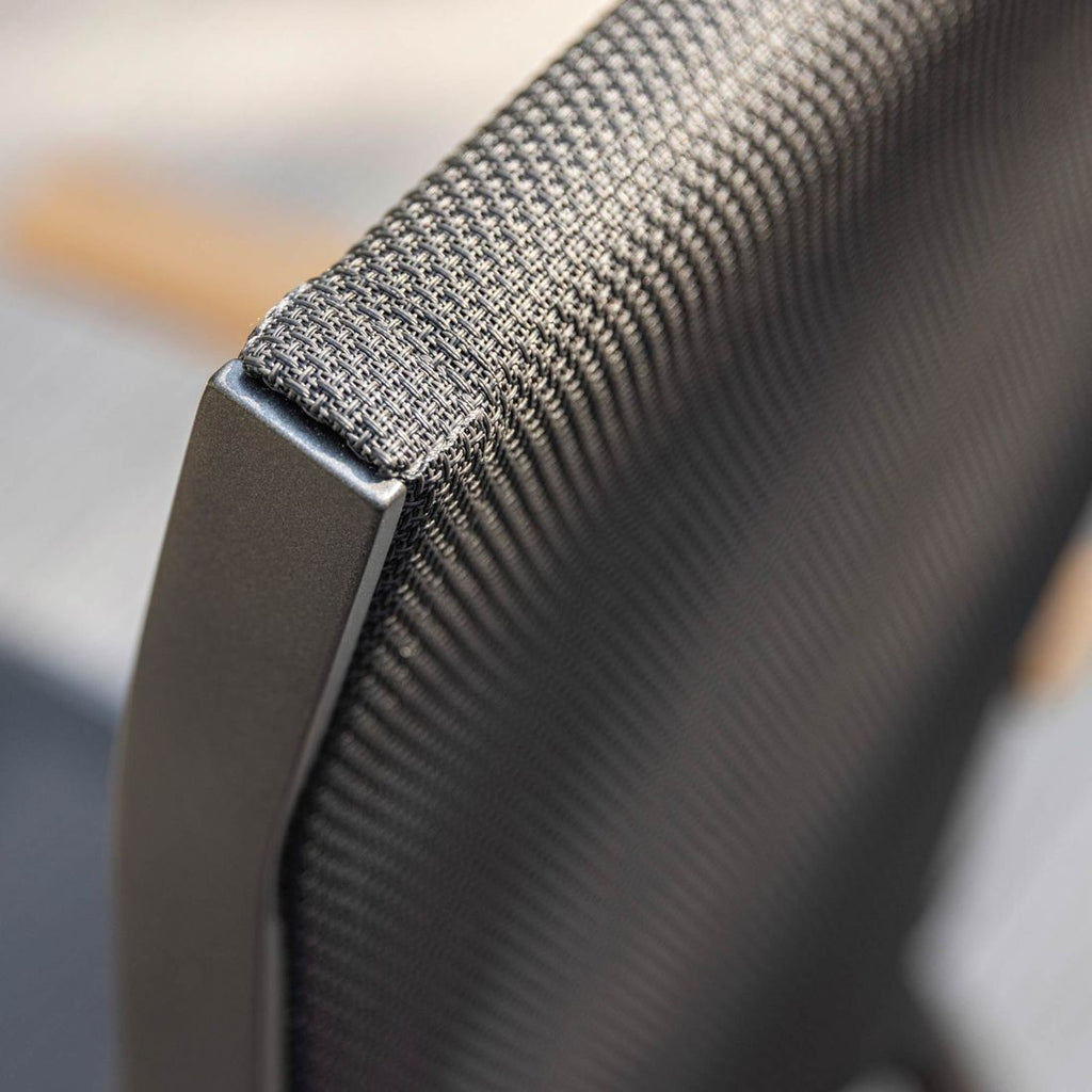 Klappstol ute Sleek aluminium/textilen regulerbar rygg sammenfoldet