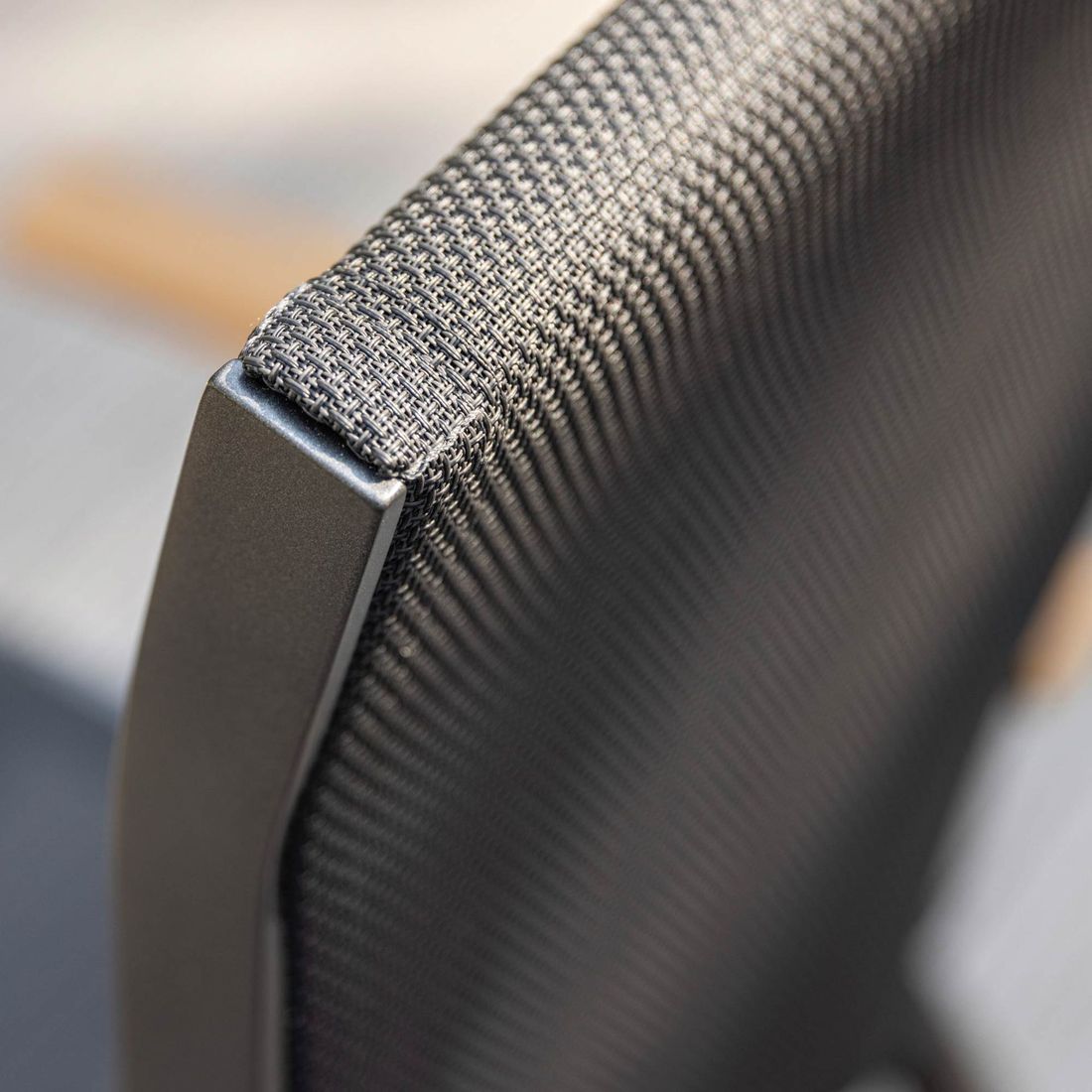 Klappstol ute Sleek aluminium/textilen regulerbar rygg sammenfoldet