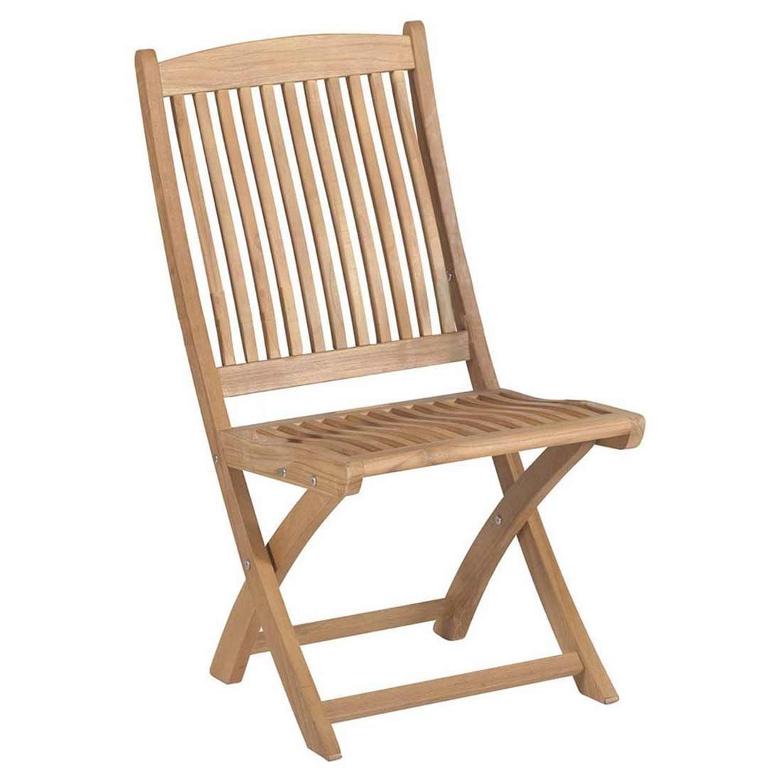 Klappstol ute Bali teak 46,5 cm - Zebra forfra
