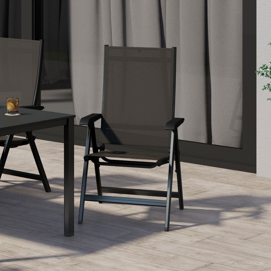 Klappstol ute Base aluminium/textilen 61x68 cm - Kettler bakside